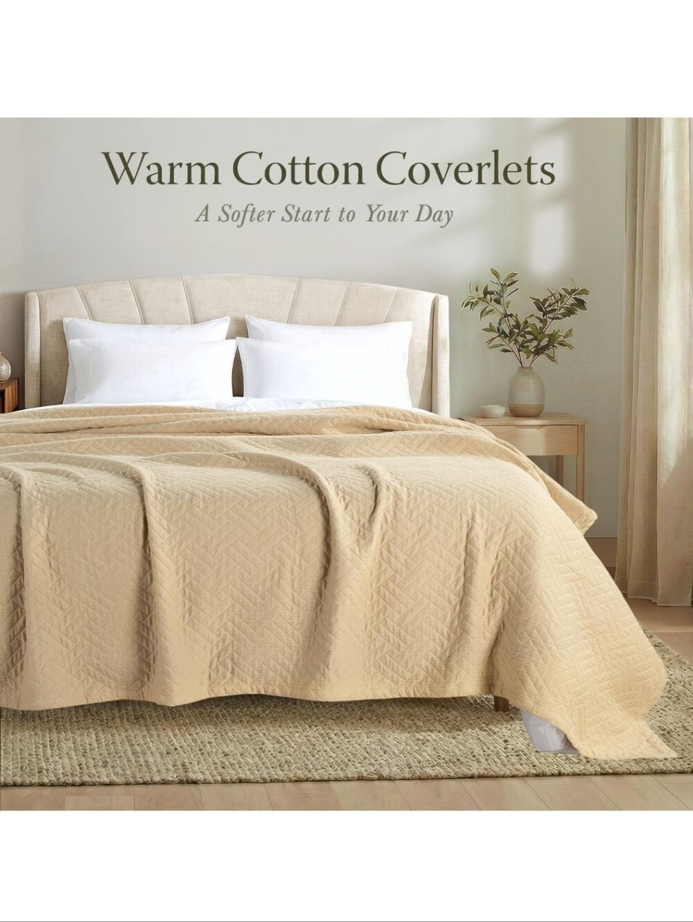Threadmill Luxury Cotton Blanket for King Size Bed All-Season Cozy 100% Cotton